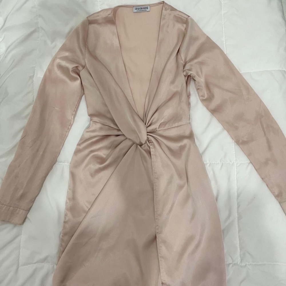 Fashion Nova Pink Satin Dress